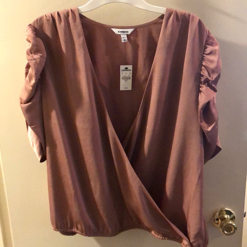 NWT EXPRESS Rose gold blouse
